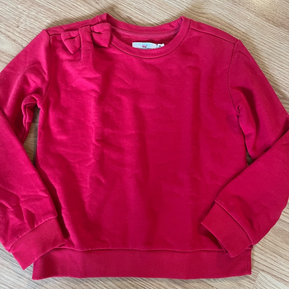 Vineyard Vines Red Sweatshirt‎ with bow. Size 10-12